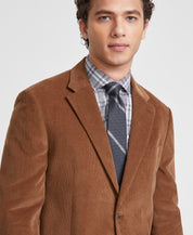 Tommy Hilfiger Mens Modern fit Corduroy Suit Jacket Blazer 44 S Brown Solid