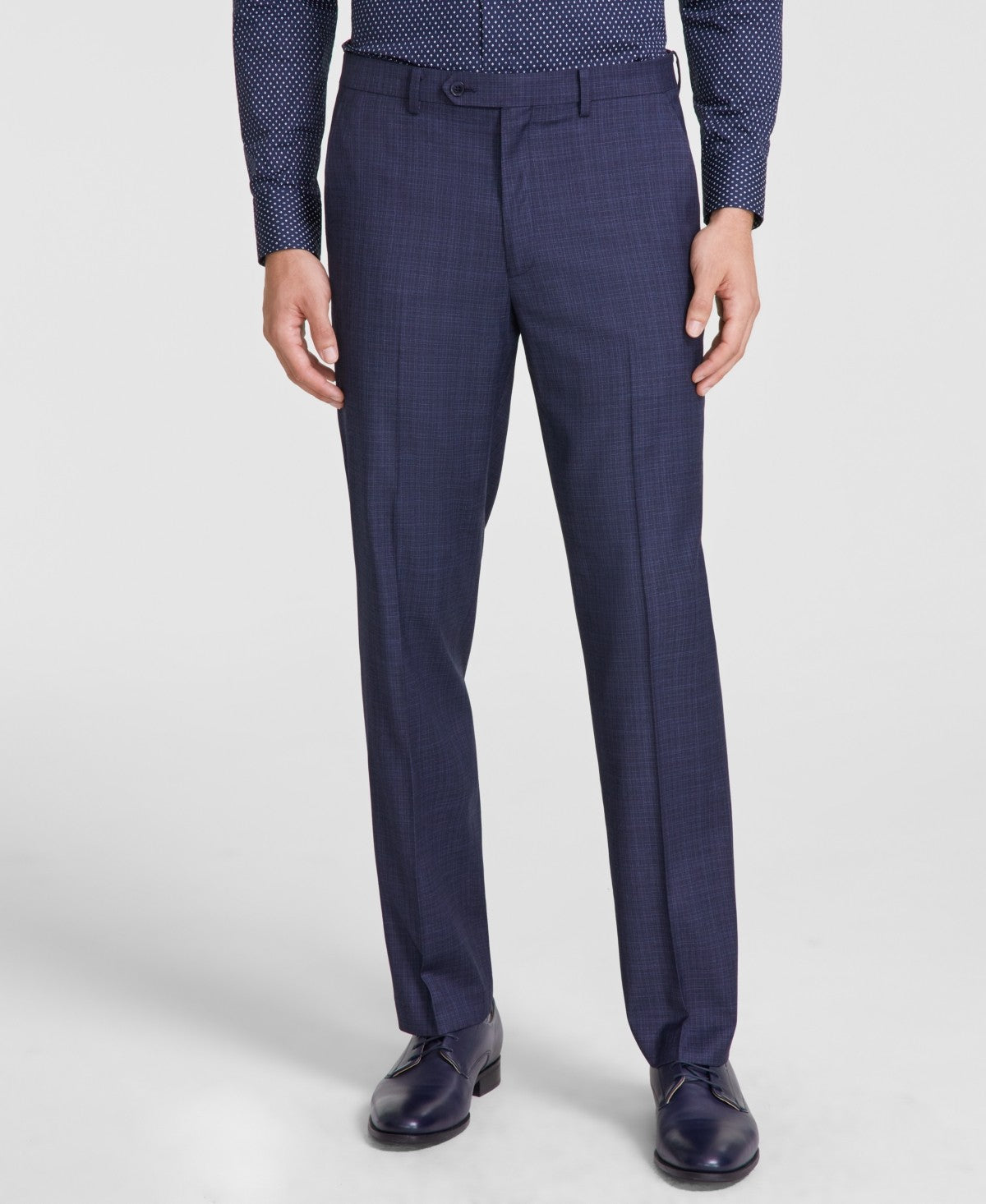Tallia Mens Classic fit Dress Pants 38 / 30 Blue Plaid