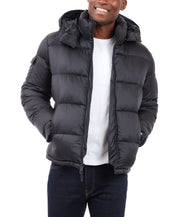 Michael Kors Mens Puffer Jacket Coat Small Black Full Zip