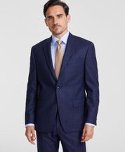Michael Kors Mens Classic fit Wool Suit Jacket Blazer 40 R Navy Blue Plaid