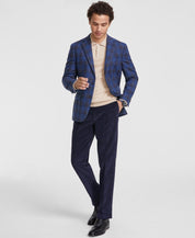 Tommy Hilfiger Mens Modern fit Sport Coat Blazer 40 S Blue Tan Plaid