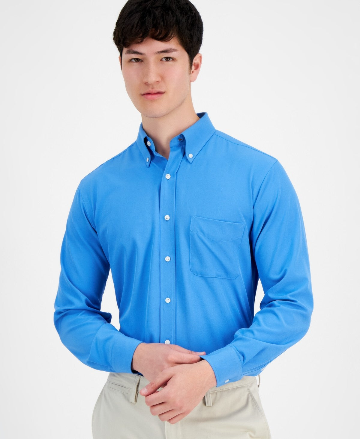 Club Room Mens Regular fit Dress Shirt XXL 18 in 34-35 Blue Solid – Bristol Apparel Co