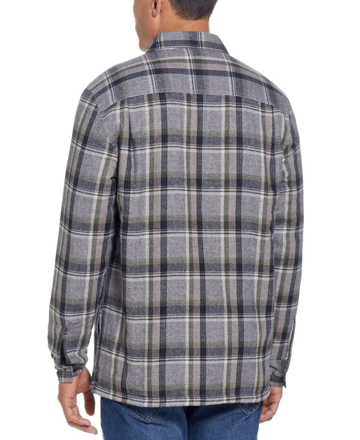 Weatherproof Vintage Mens Regular fit Long Sleeve Shacket Shirt Large Blue