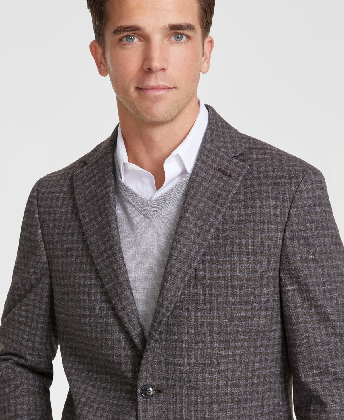 Tommy Hilfiger Mens Modern fit Sport Coat Blazer 42 L Grey Check