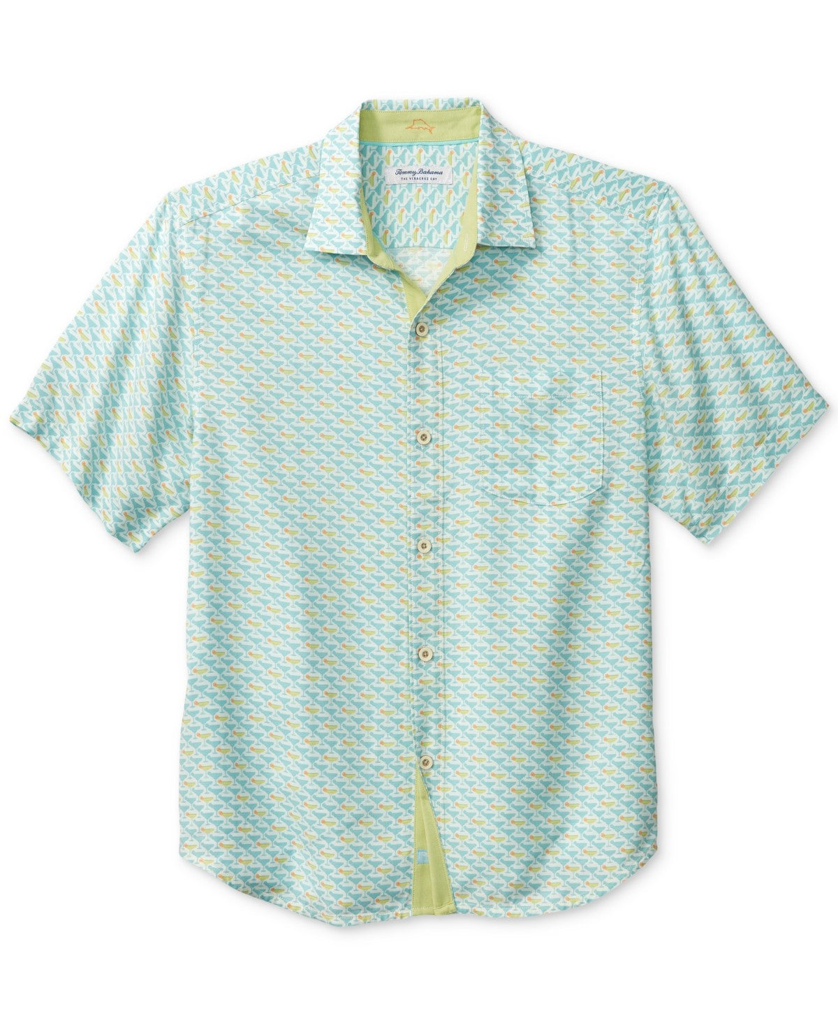Tommy Bahama Mens Regular fit Short Sleeve Button-Up Shirt XL Green Floral