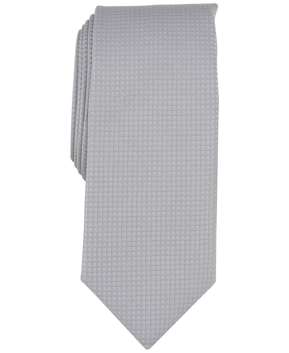 Alfani Mens Regular fit Tie Necktie One Size Silver Grey