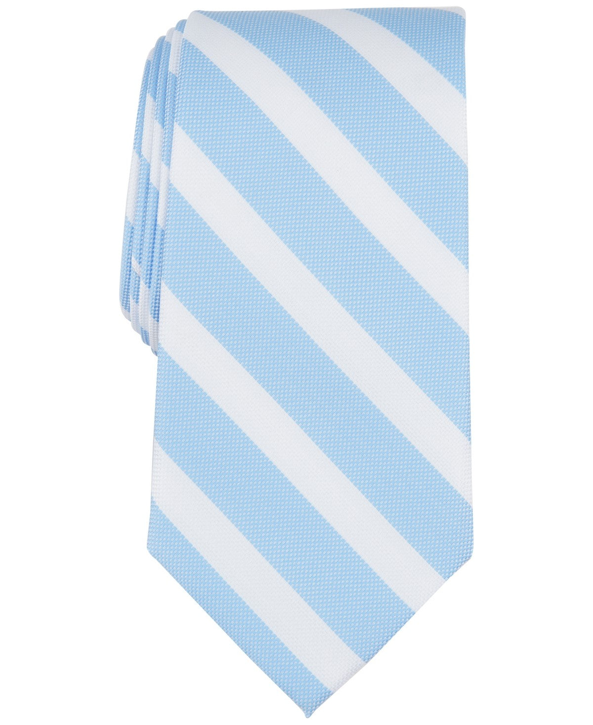 Club Room Men Regular fit Tie Necktie One Size Light Blue Striped