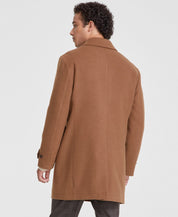 Tommy Hilfiger Mens Classic fit Overcoat Coat 40 R Beige Solid