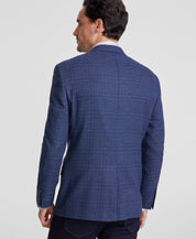 Michael Kors Mens Classic fit Sport Coat Blazer 48 L Blue Plaid