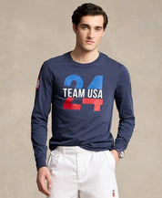Polo Ralph Lauren Mens Regular fit Long Sleeve T-Shirt Shirt XL Blue Solid