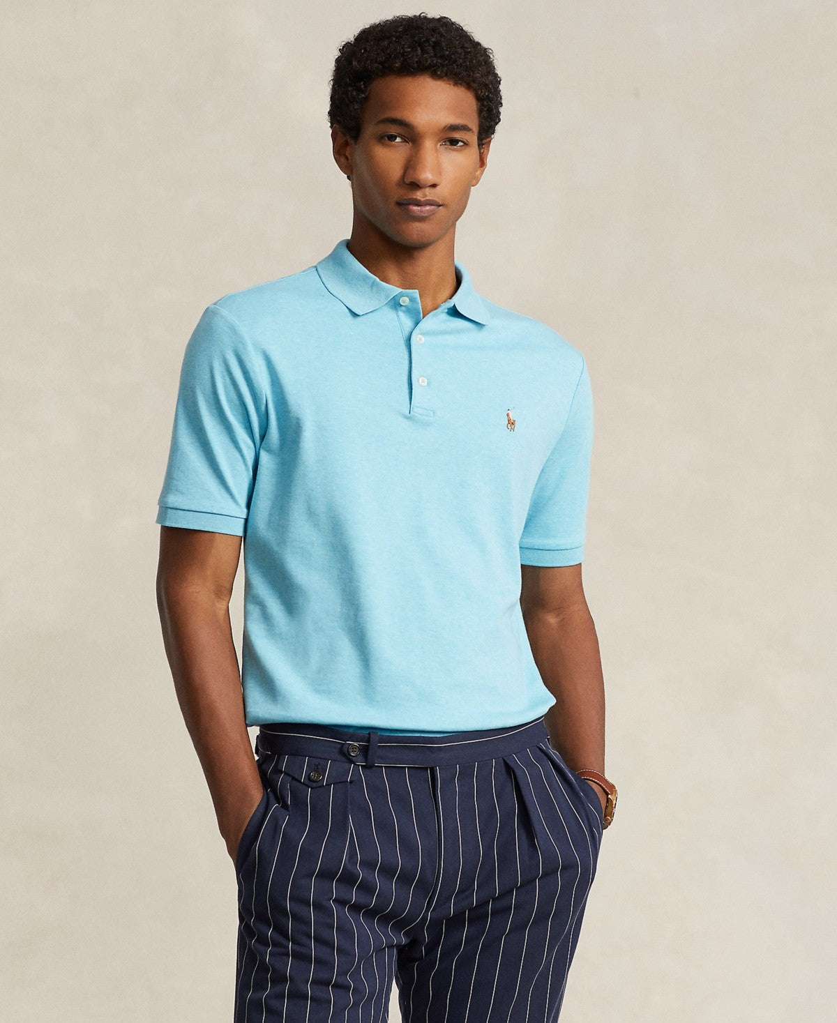 Polo Ralph Lauren Mens Classic fit Short Sleeve Polo Shirt XS Turquoise Blue
