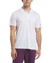 Reebok Men Regular fit Short Sleeve Polo Shirt Small White Solid