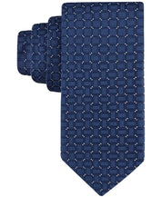 Calvin Klein Mens Kinzie Geo-Pattern Neck Tie Navy