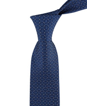 Calvin Klein Mens Kinzie Geo-Pattern Neck Tie Navy