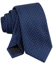 Calvin Klein Mens Kinzie Geo-Pattern Neck Tie Navy