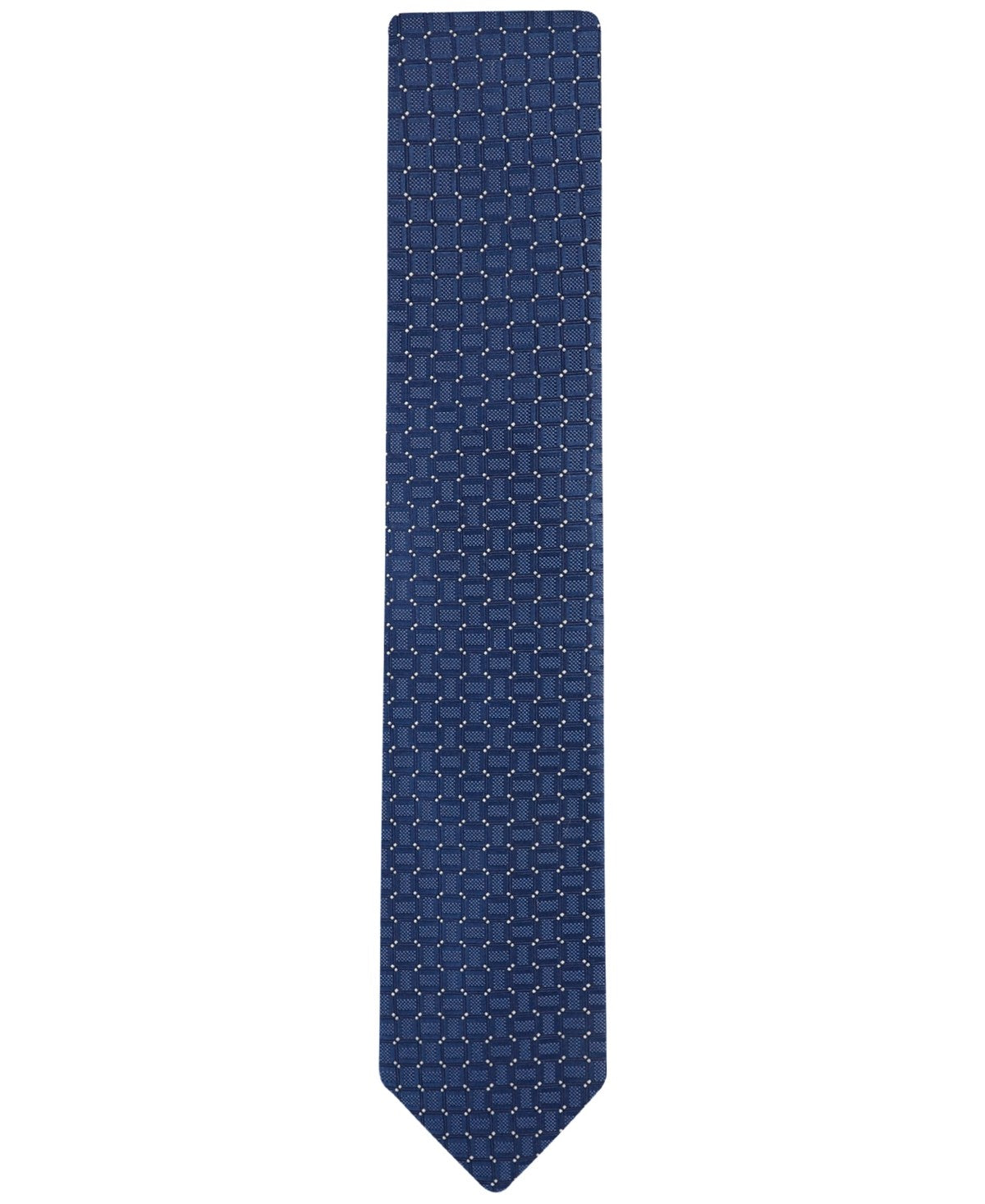 Calvin Klein Mens Kinzie Geo-Pattern Neck Tie Navy
