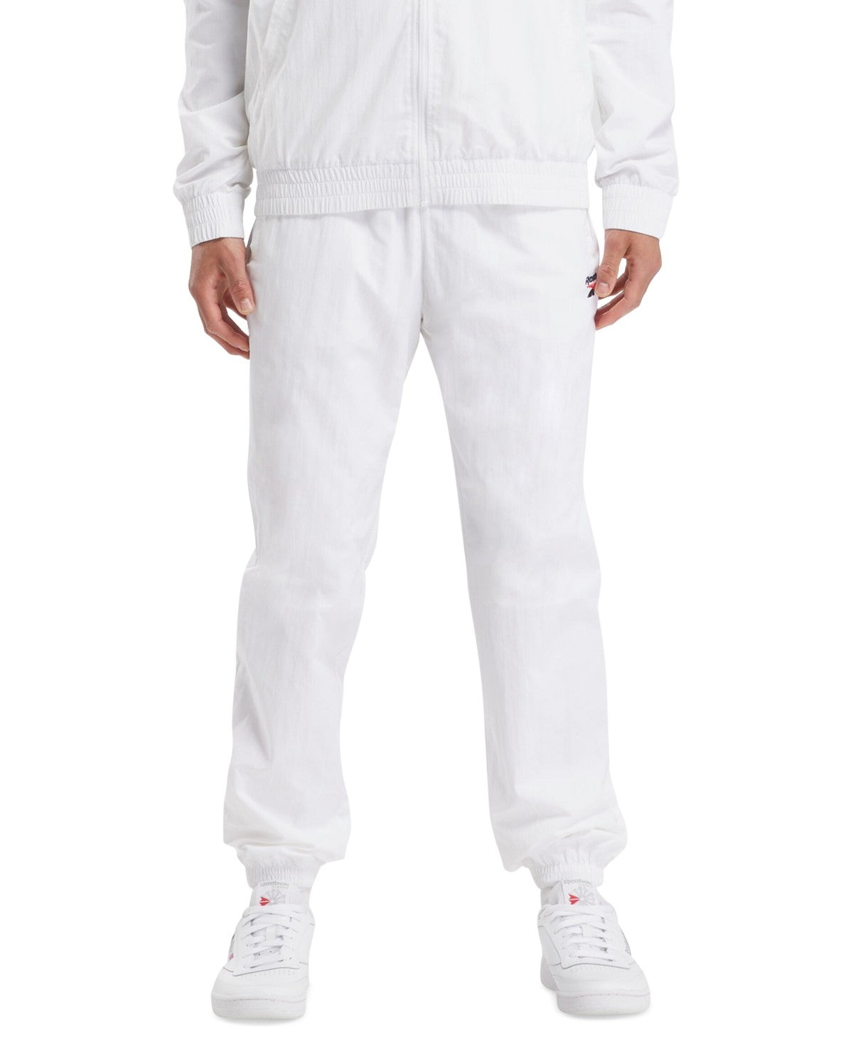 Reebok Mens Slim fit Track Pants Pants Large White Solid