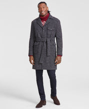 Tayion Collection Mens Classic fit Overcoat Coat 44 S Grey