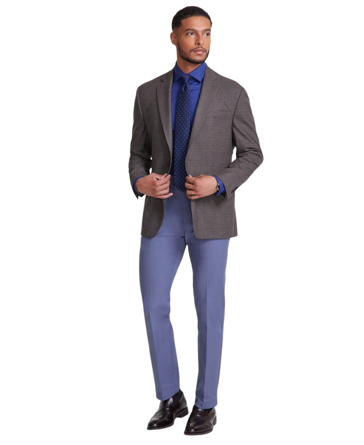 Michael Kors Mens Classic fit Sport Coat Blazer 46 L Brown Plaid