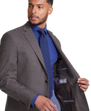 Michael Kors Mens Classic fit Sport Coat Blazer 46 L Brown Plaid