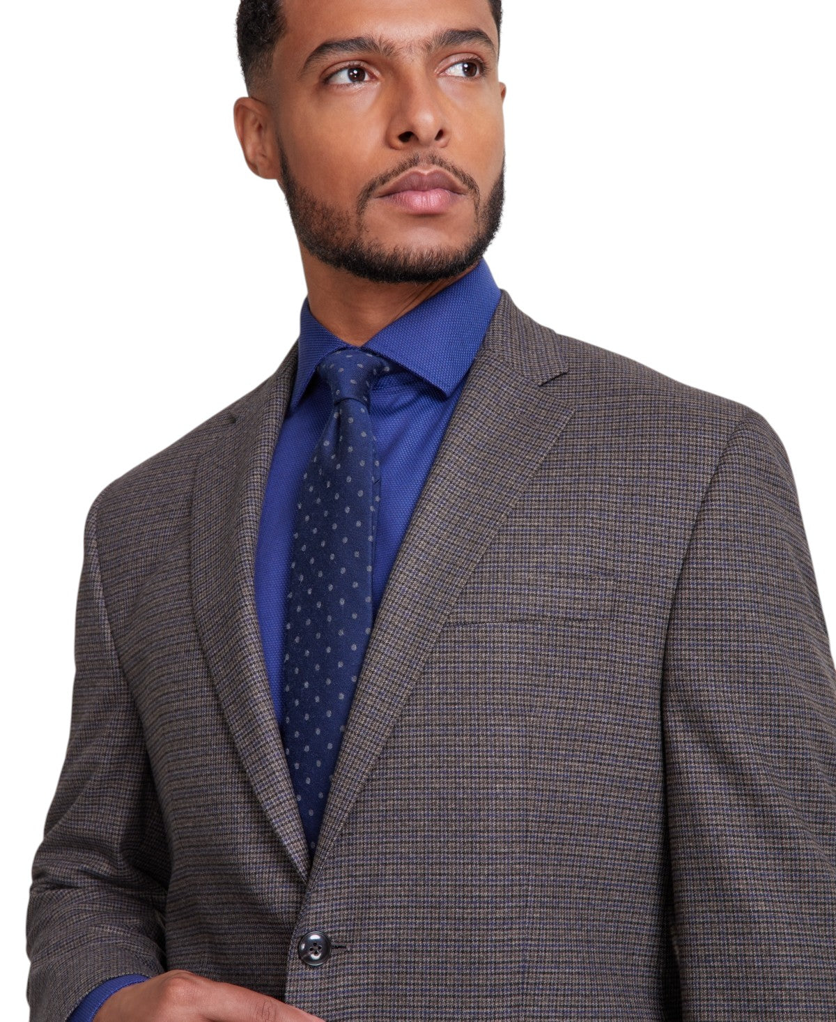 Michael Kors Mens Classic fit Sport Coat Blazer 46 L Brown Plaid
