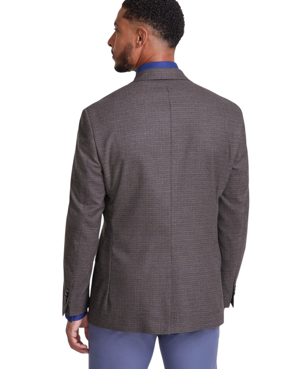 Michael Kors Mens Classic fit Sport Coat Blazer 46 L Brown Plaid