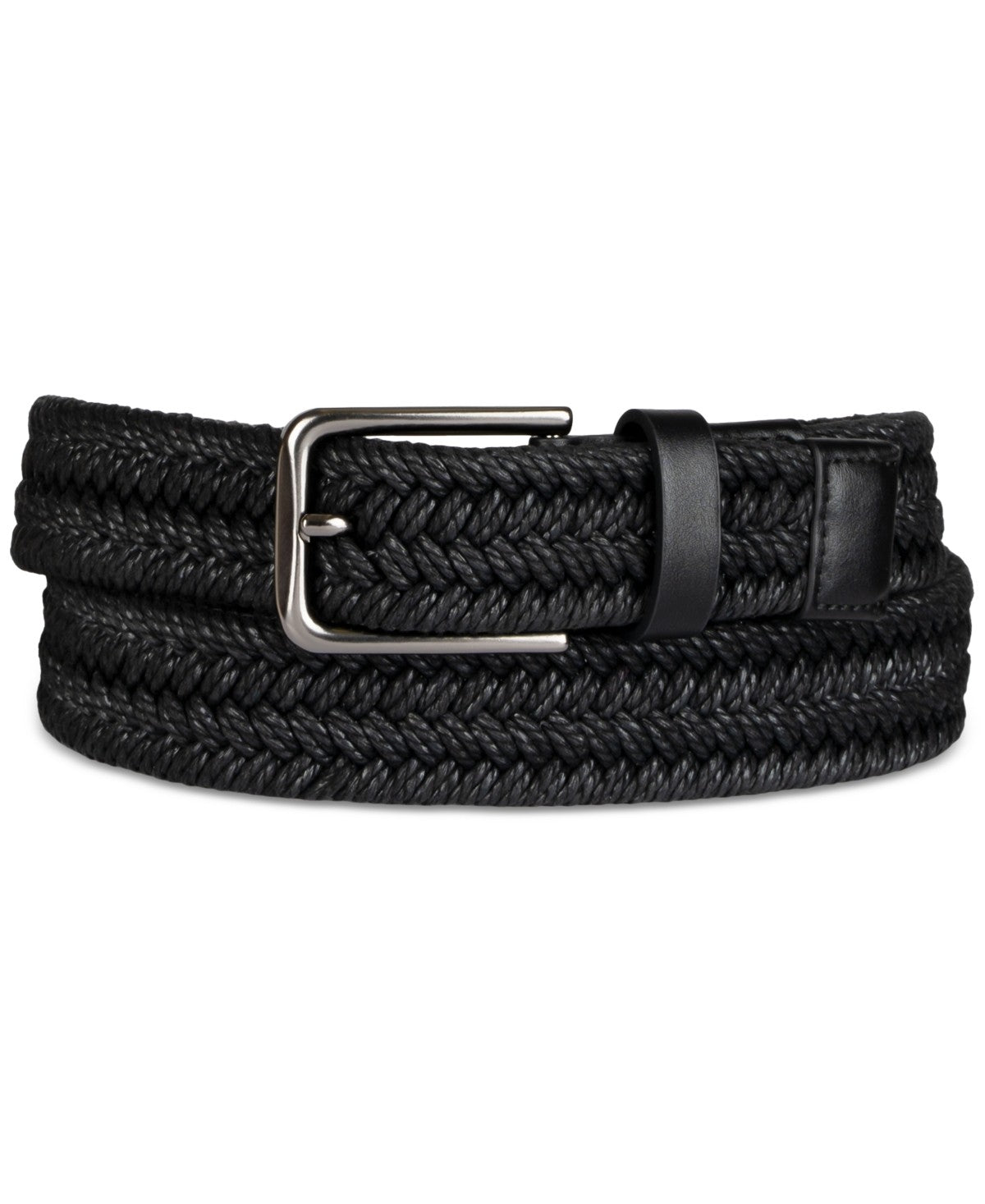 Alfani Mens Web Belt Apparelbelt Large 38-40 Black