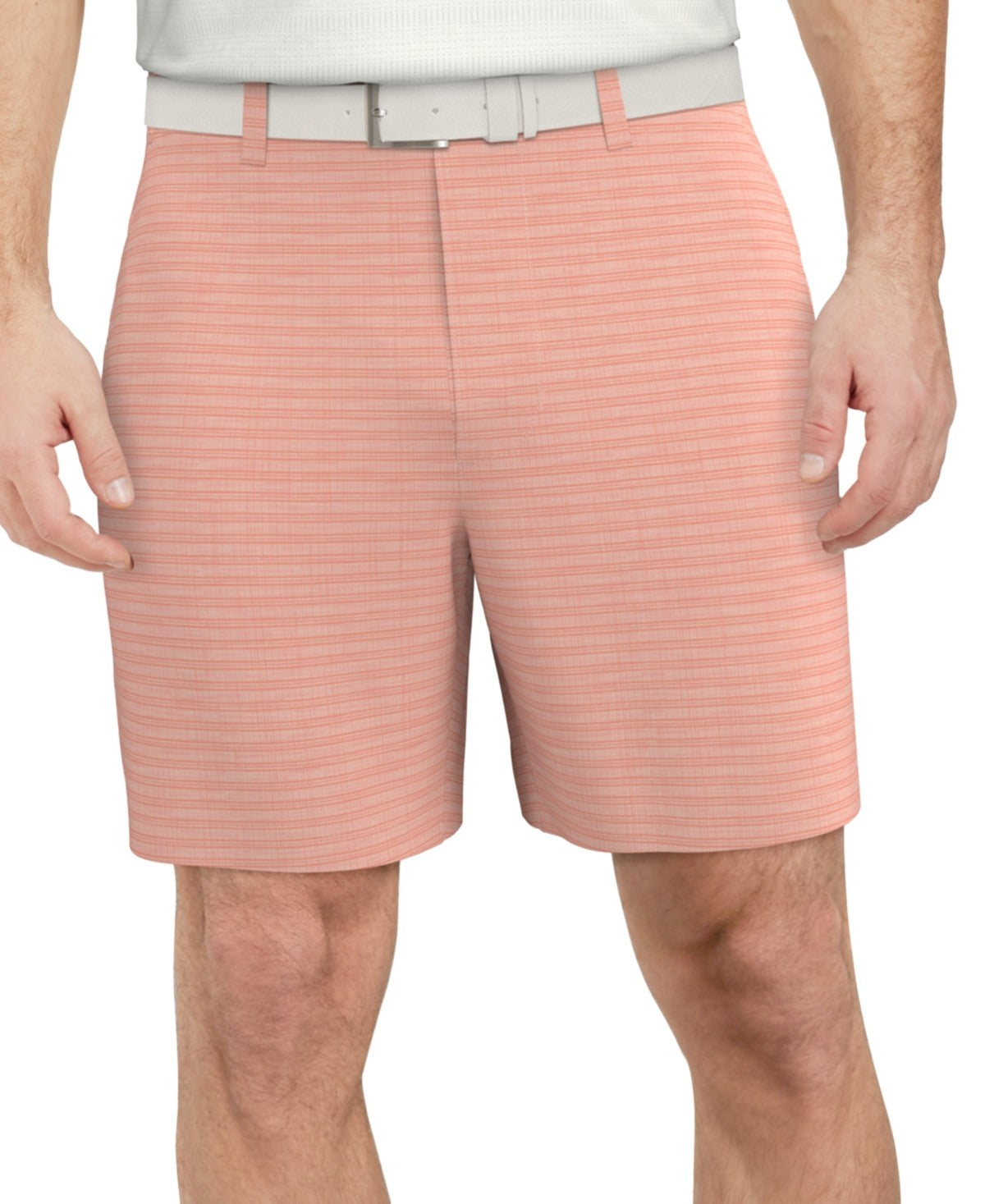 Pga Tour Mens Regular fit Golf Shorts 30 Pink Plaid