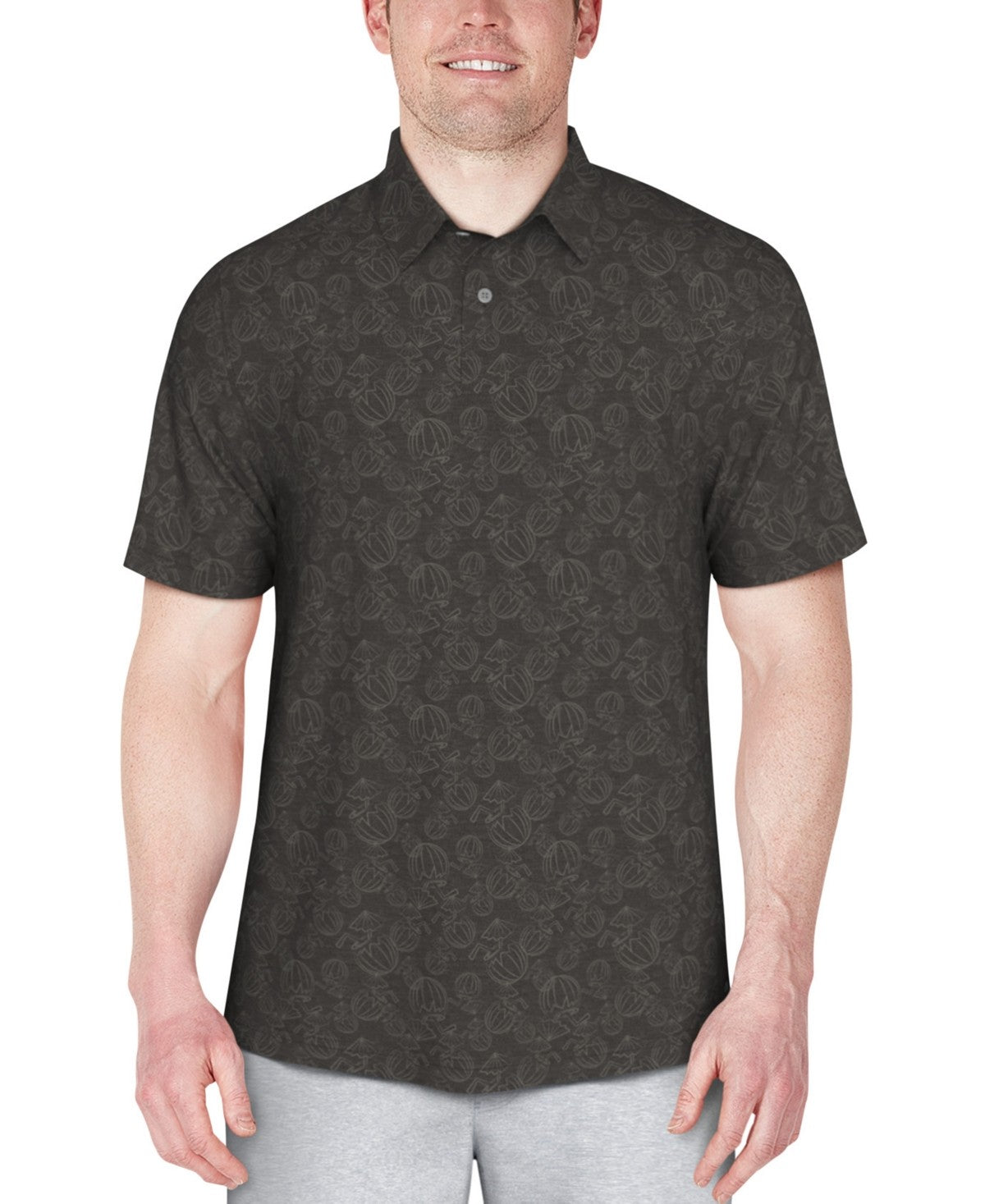 Pga Tour Mens Regular fit Short Sleeve Polo Shirt XXL Charcoal Grey