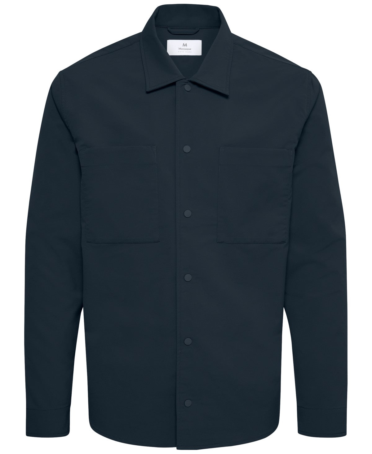 Matinique Men Regular fit Long Sleeve Button-Up Shirt Medium Blue Solid