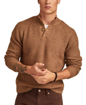 Lucky Brand Mens Classic fit Mock Neck Sweater XL  Mock Neck Brown Solid