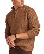 Lucky Brand Mens Classic fit Mock Neck Sweater XL  Mock Neck Brown Solid