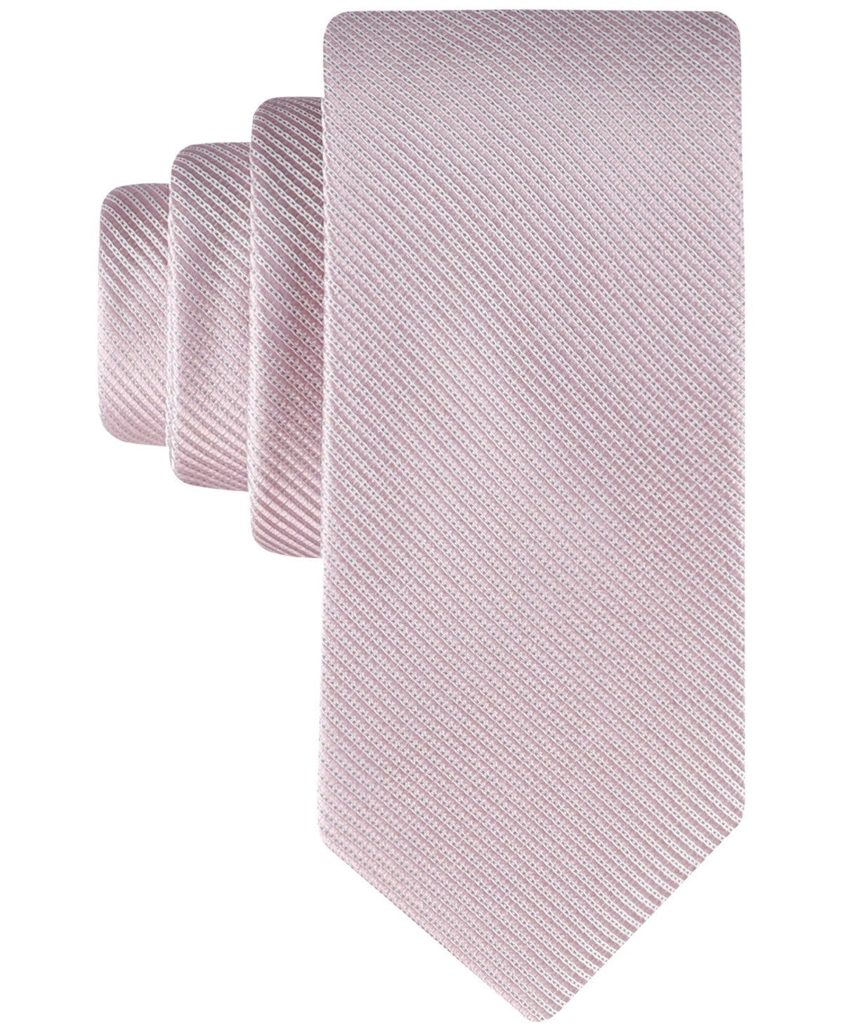 Calvin Klein Mens Regular fit Tie Necktie One Size Light Pink Striped