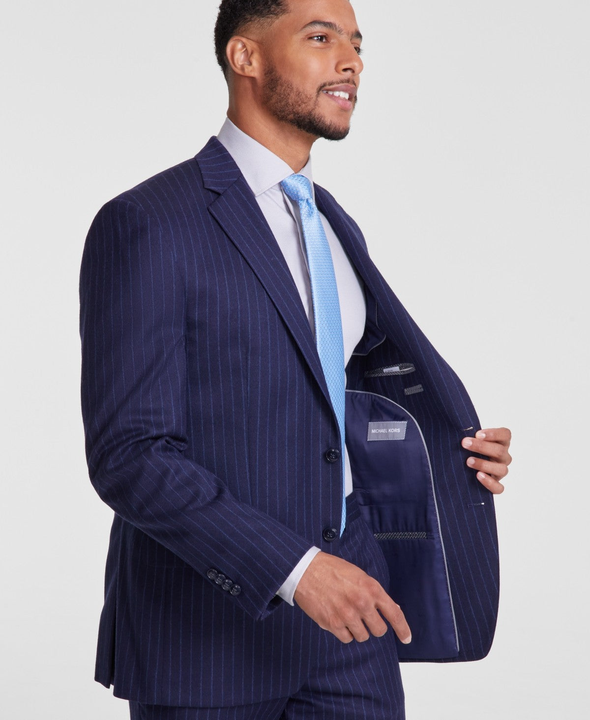 Michael Kors Mens Classic fit Wool Suit Jacket Blazer 48 R Navy Blue Solid