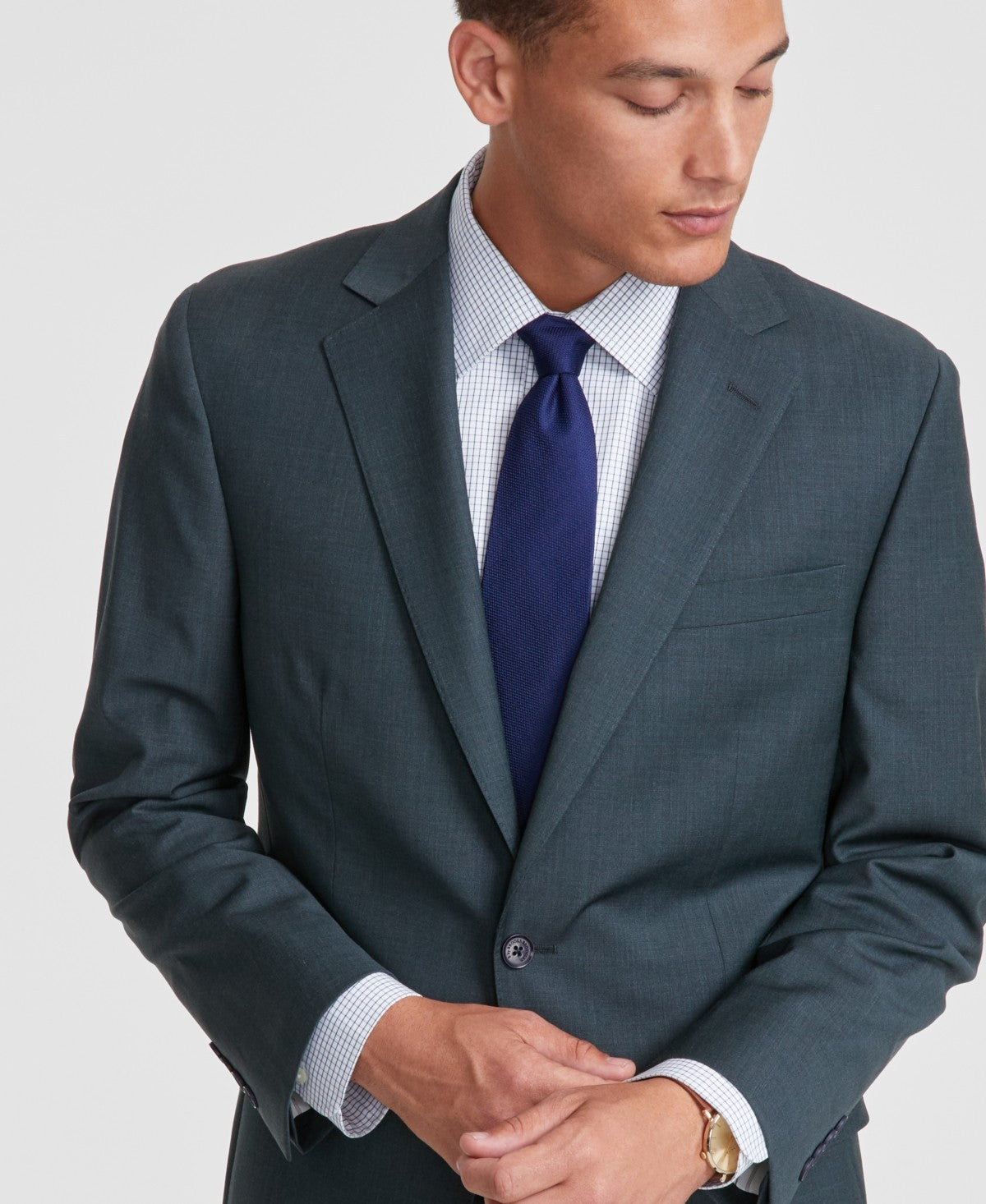 Brooks Brothers Mens Classic fit Suit Jacket Blazer 44 L Green Solid