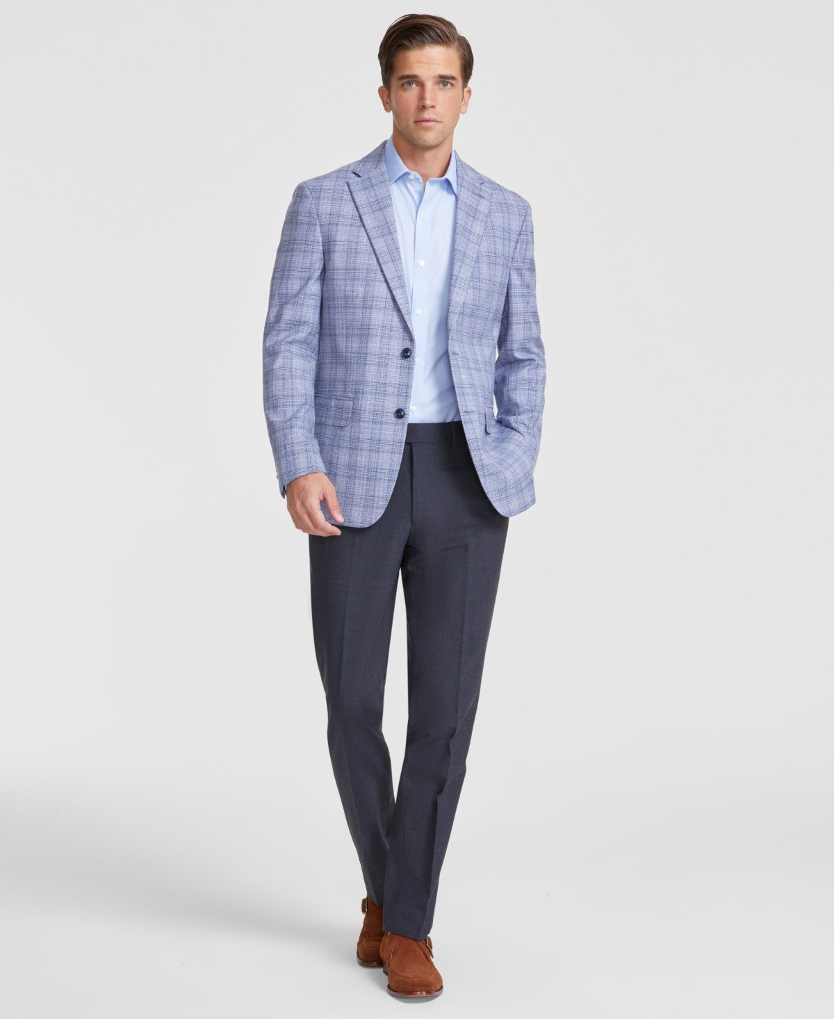 Tommy Hilfiger Mens Modern fit Sport Coat Blazer 36 S Blue Plaid