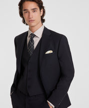 Calvin Klein Mens Slim fit Wool Suit Jacket Blazer 44 L Black Solid Stretch