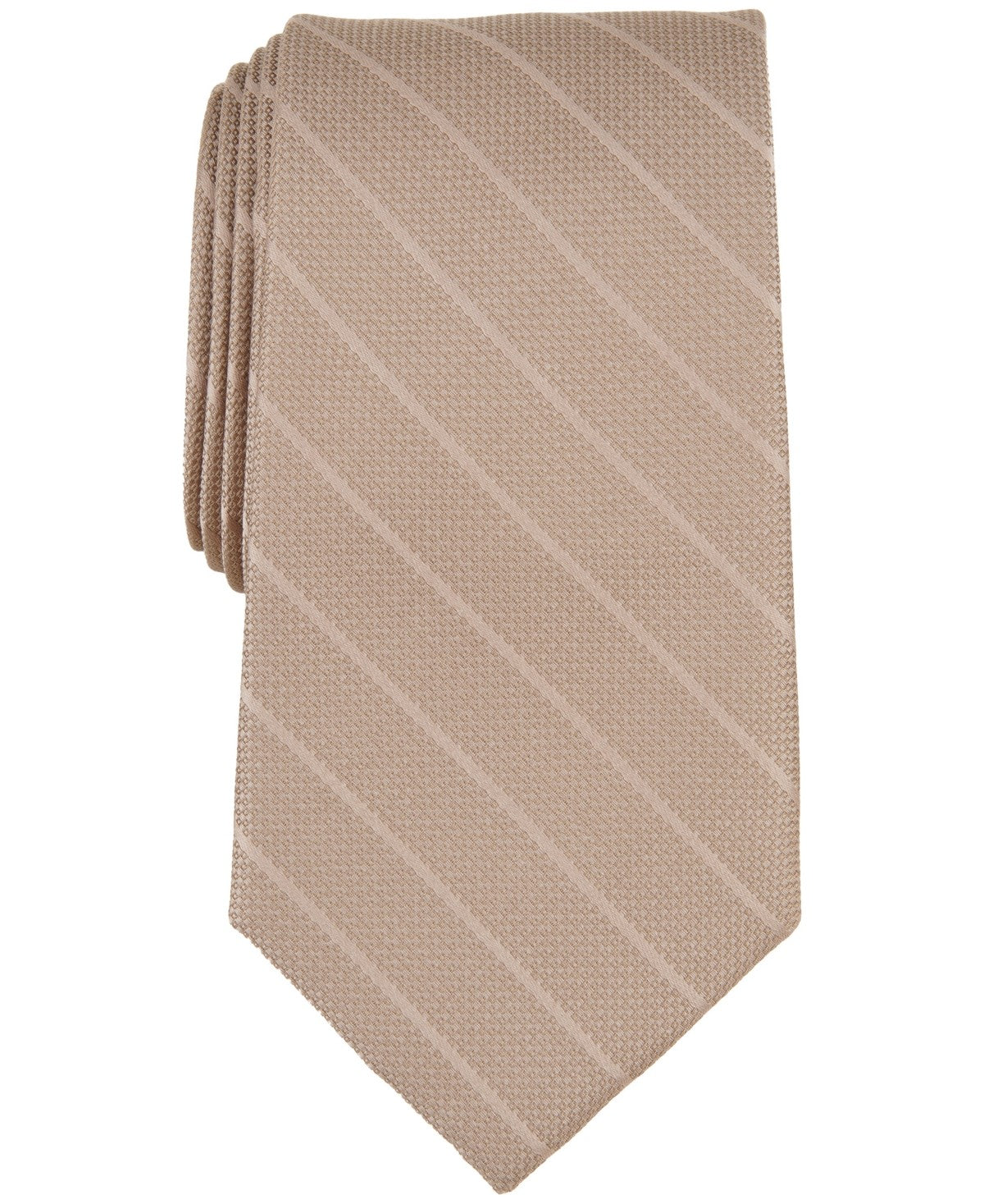 Michael Kors Mens Regular fit Tie Necktie One Size Brown Quincy Striped