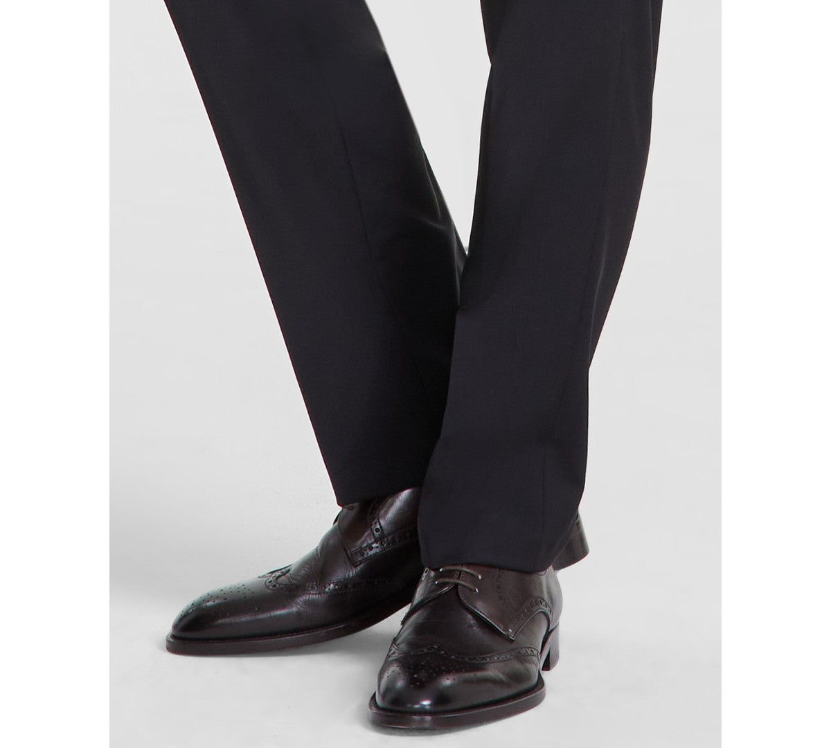 Calvin Klein Mens Slim fit Wool Dress Pants 40 / 30 Black Solid