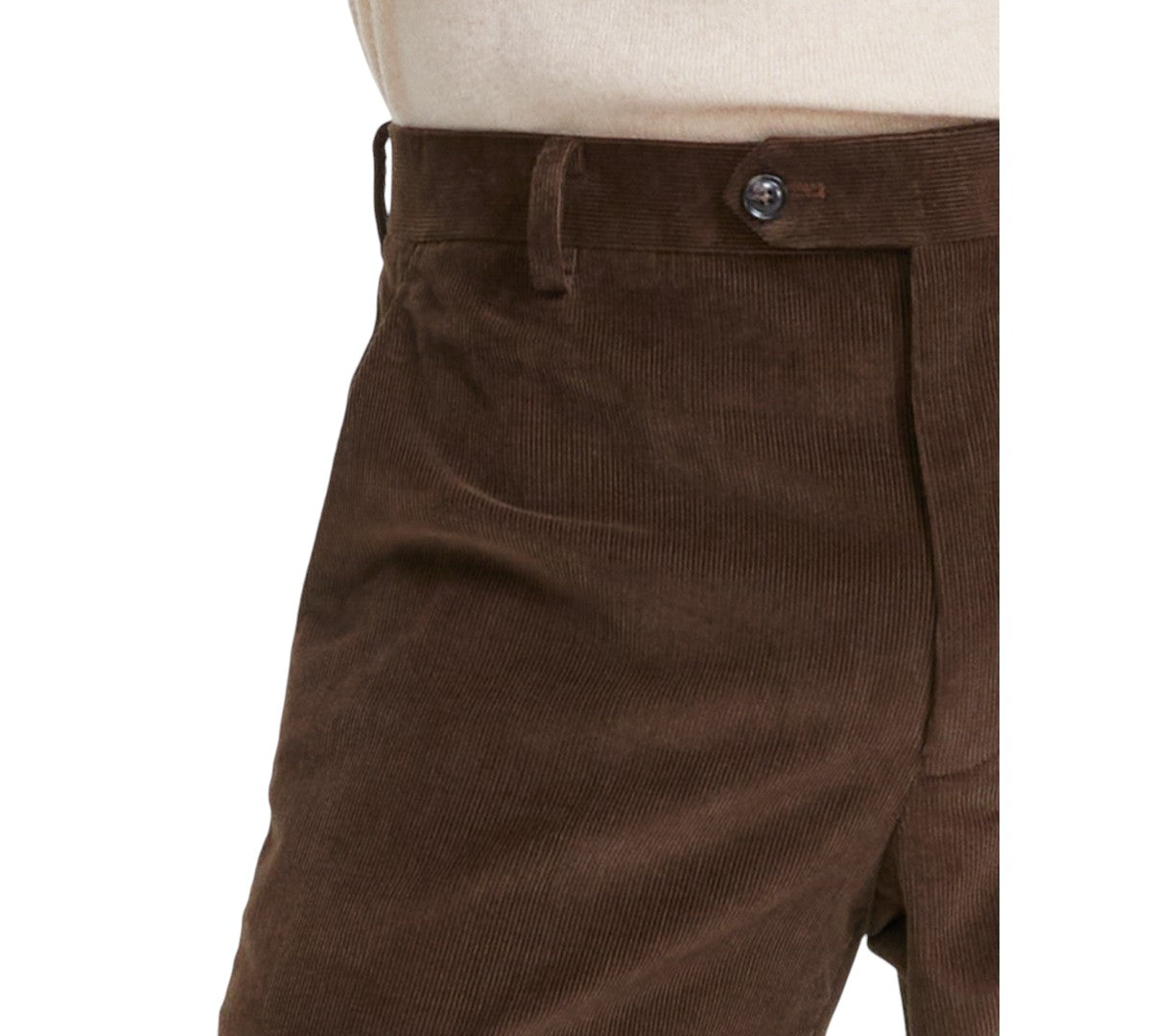 Tommy Hilfiger Mens Modern fit Dress Corduroy Pants 34 / 30 Brown Solid
