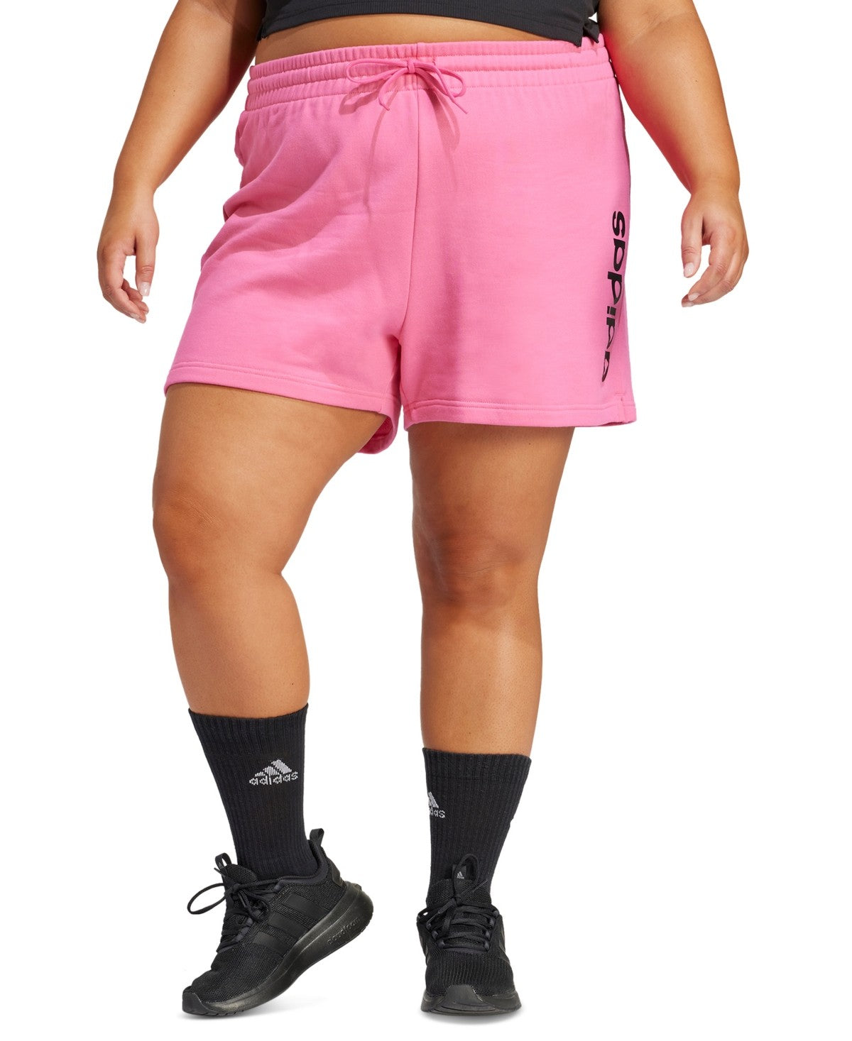 Adidas Womens Regular fit Slim Sweat Shorts 2X Pink Solid