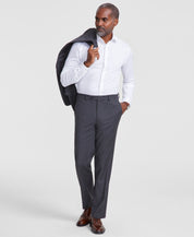 Tallia Mens Classic fit Dress Pants 42 / 30 Charcoal Grey Solid