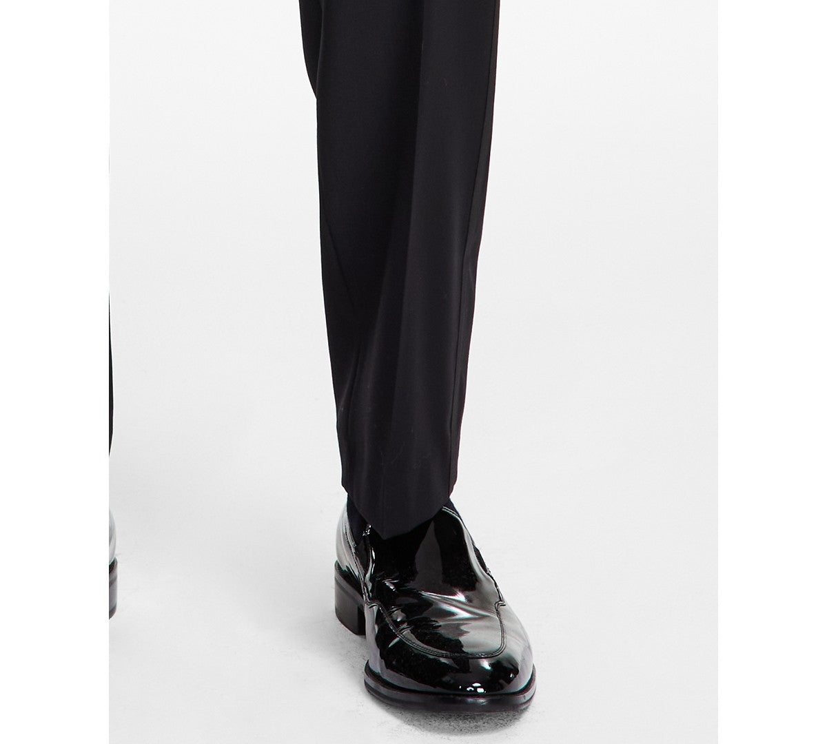 Michael Kors Mens Classic fit Tuxedo Pants 36 / 29 Black Solid Stretch