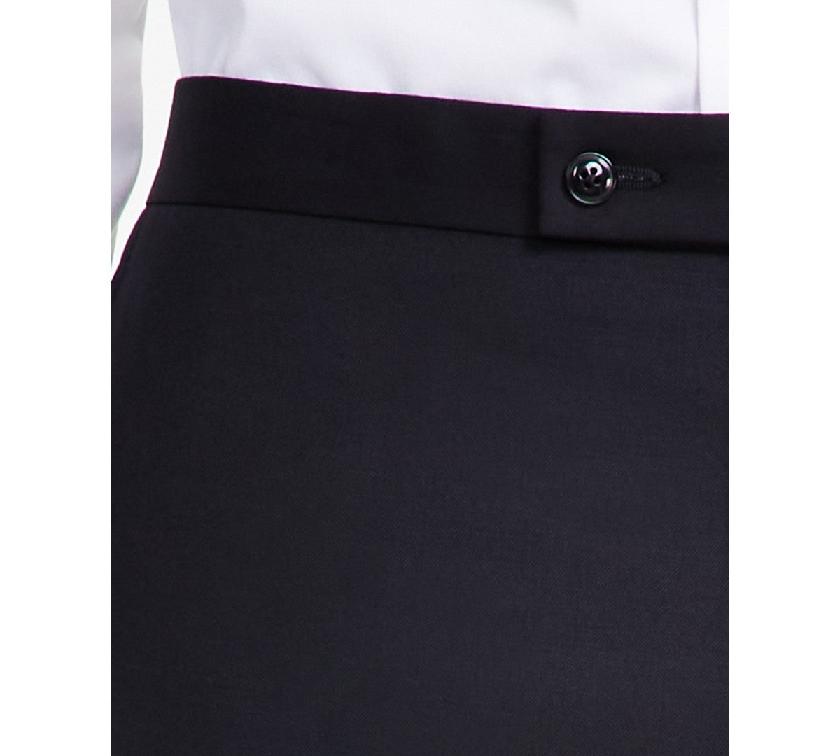 Michael Kors Mens Classic fit Tuxedo Pants 36 / 29 Black Solid Stretch