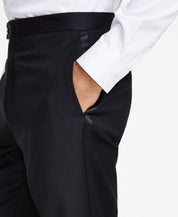 Michael Kors Mens Classic fit Tuxedo Dress Pants 36 / 29 Black Solid Stretch