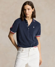 Polo Ralph Lauren Womems Regular fit Short Sleeve Polo Shirt XL Blue Solid