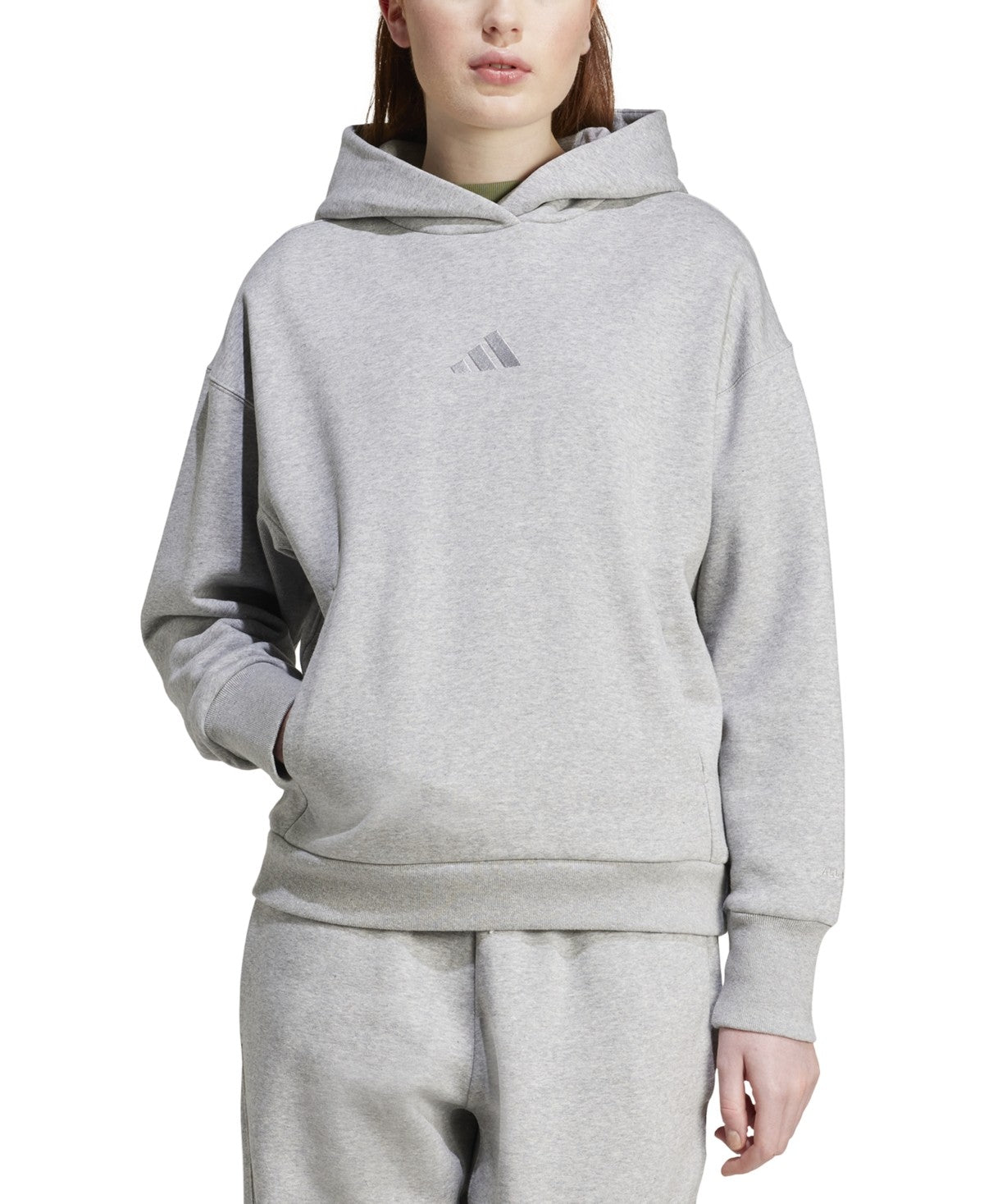 Adidas Womens Regular fit Hoodie Sweater Large Grey Solid