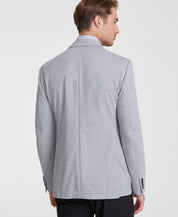 Calvin Klein Mens Slim fit Sport Coat Blazer 40 L Knit Light Gray Solid