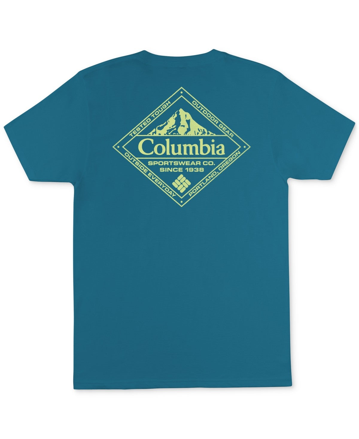Columbia Mens Regular fit Short Sleeve Graphic T-Shirt Shirt XL Blue Solid