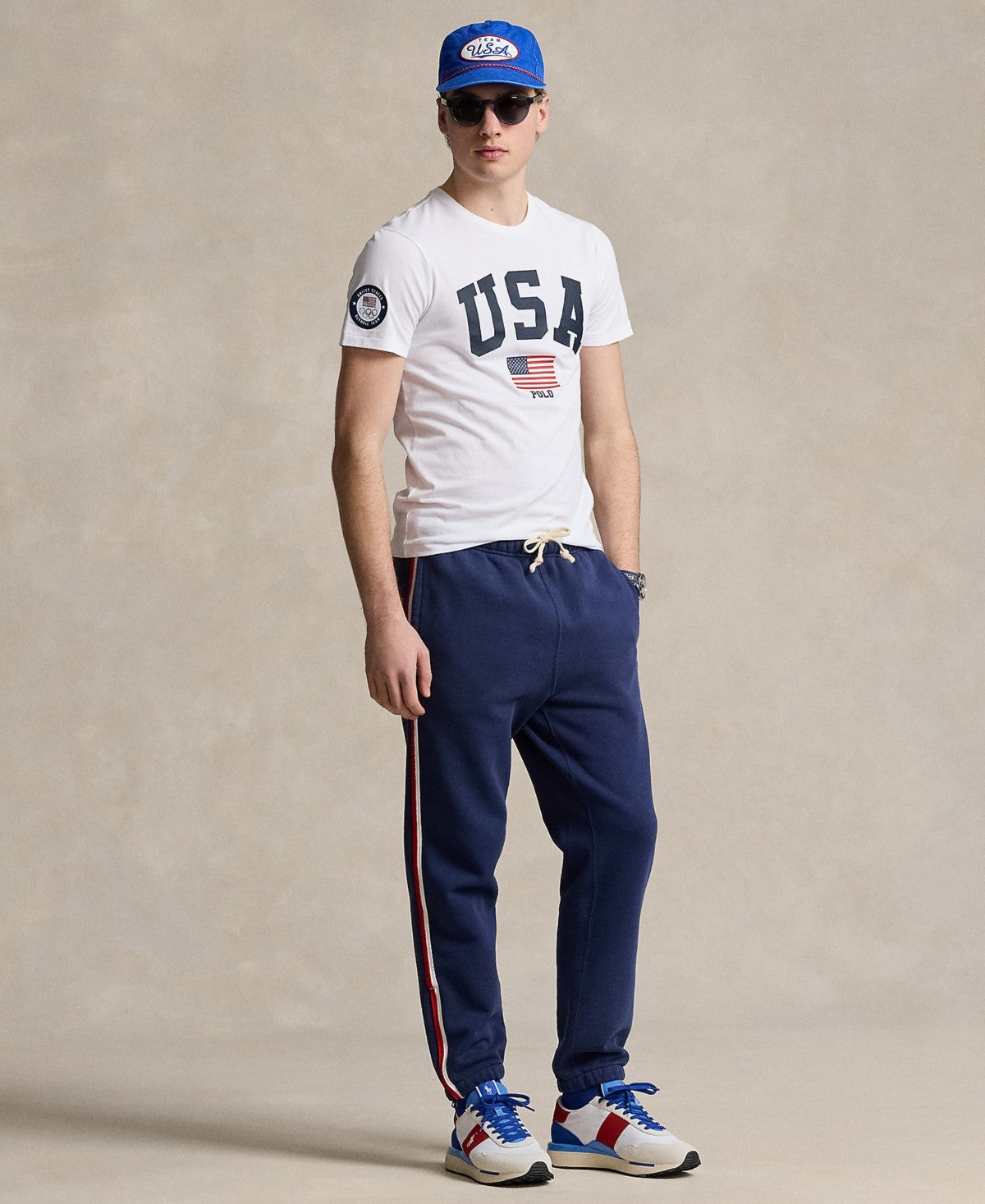 Polo Ralph Lauren Mens Slim fit Short Sleeve Team USA T-Shirt Shirt XS White
